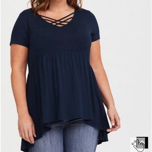 Torrid super soft strappy babydoll tee size 2